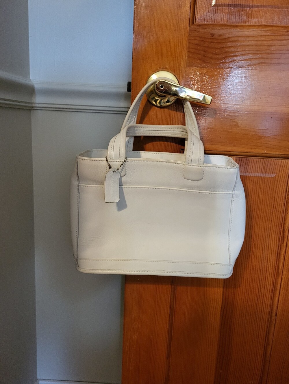 Coach white purse